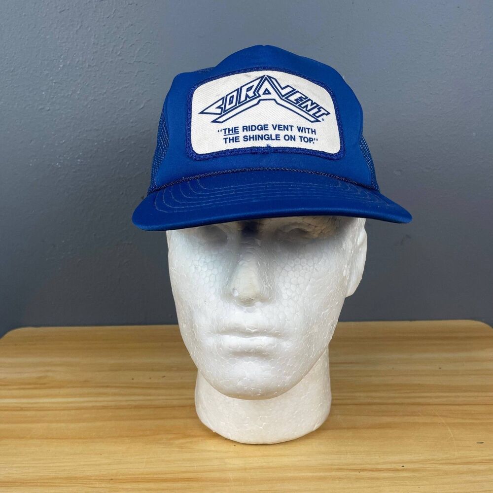 Cor-A-Vent Trucker Hat Mens Adjustable Blue Snapback Cap Adjustable Fit Outdoor